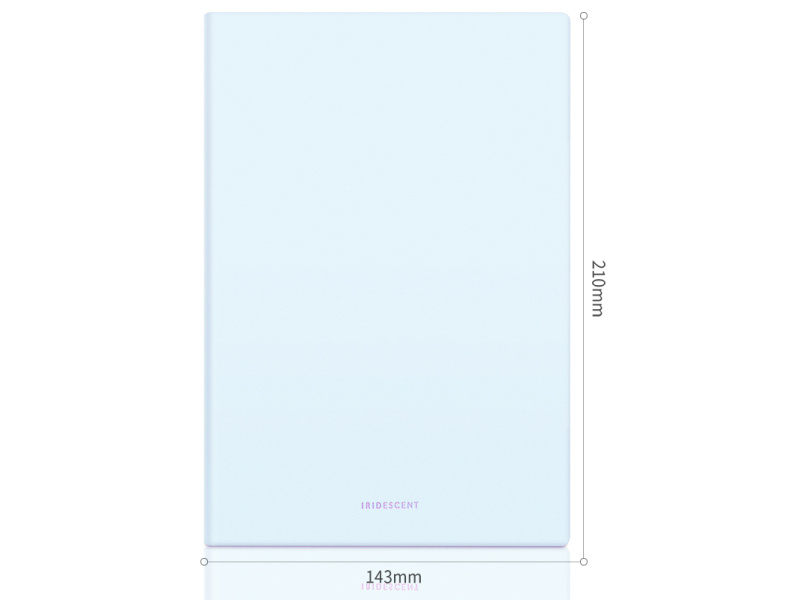 Kontoriraamat DELI EN140G A5/96L 5x5 ruut, pehmed PU kaaned, sinine - Pilt 3