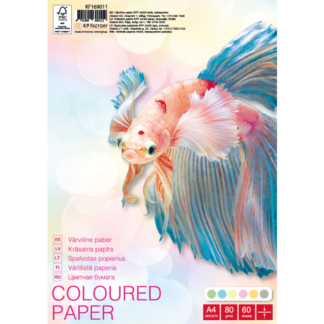 Koopiapaber College A4/60l, lahtised lehed, pastelsed 6 tooni x 10 lehte