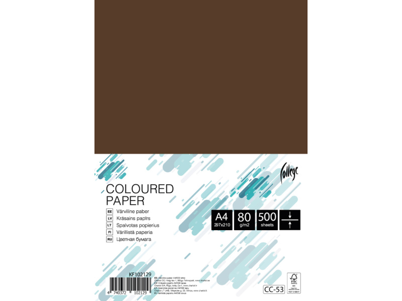 Koopiapaber College A4/80g/500L, pruun