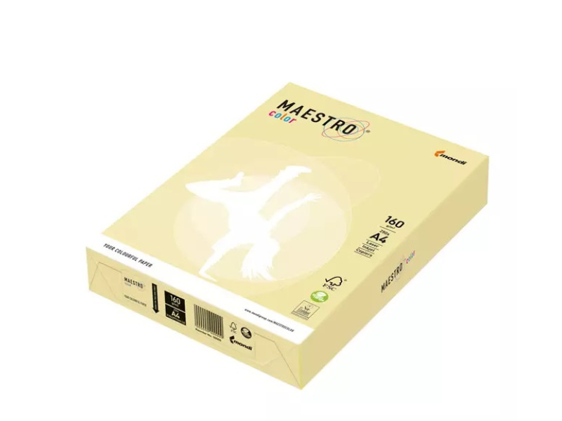 Koopiapaber IQ A4/160g/250L YE23 kollane
