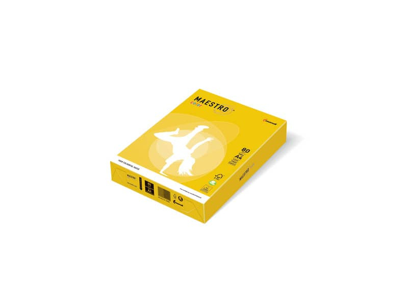 Koopiapaber IQ A4/80g/500L IG50 rapsikollane