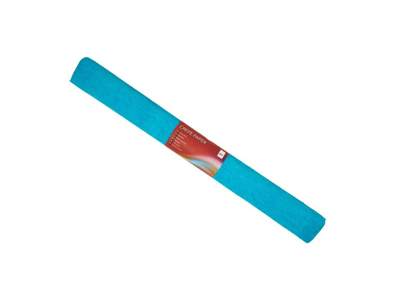 Krepp-paber College 50x250cm helesinine