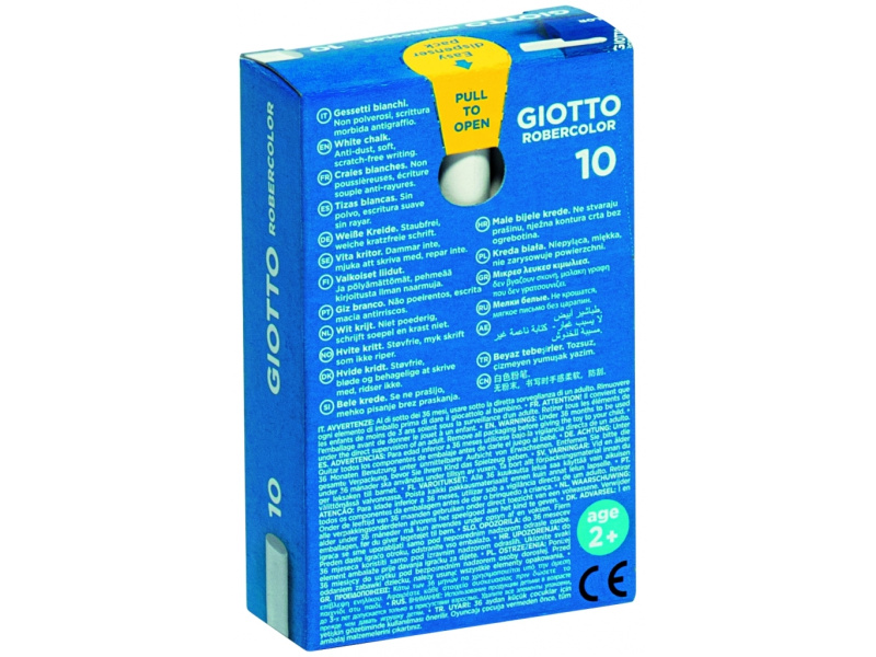 Kriit Fila Giotto Robercolor 10tk/pk valge, ümar - Pilt 2