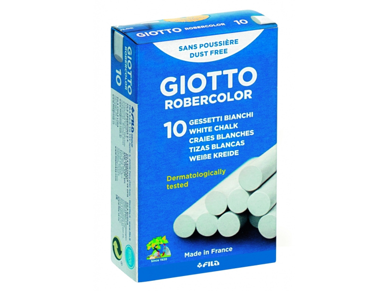 Kriit Fila Giotto Robercolor 10tk/pk valge, ümar