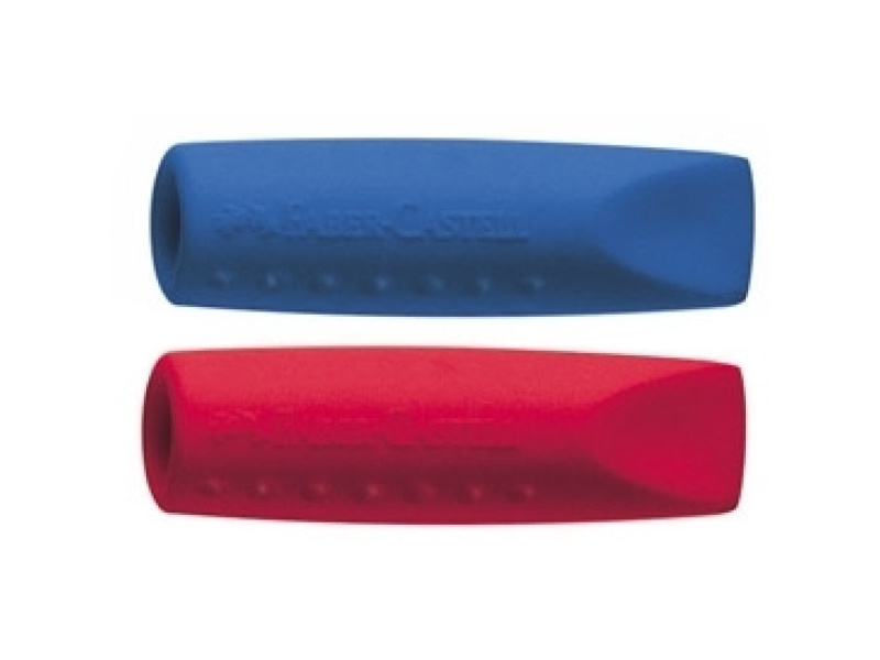 Kustukumm Faber-Castell Grip 2001 harilikule pliiatsile, 2tk/pk, punane/sinine - Pilt 4