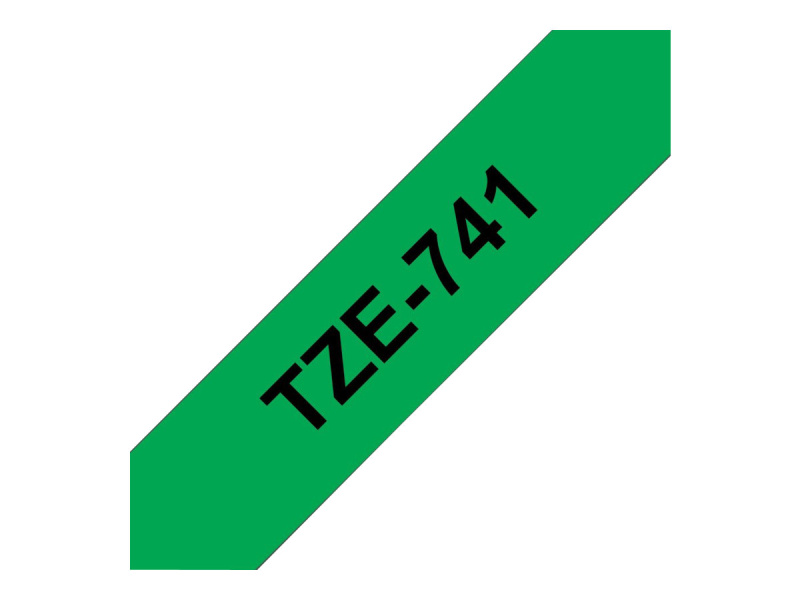 Lamineeritud lint Brother "TZe-741", Black on Green, Kõrge vastupidavus - Pilt 4
