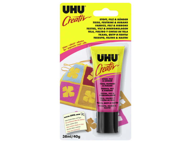 Liim UHU Creative tekstiil, vilt ja lindid 38ml
