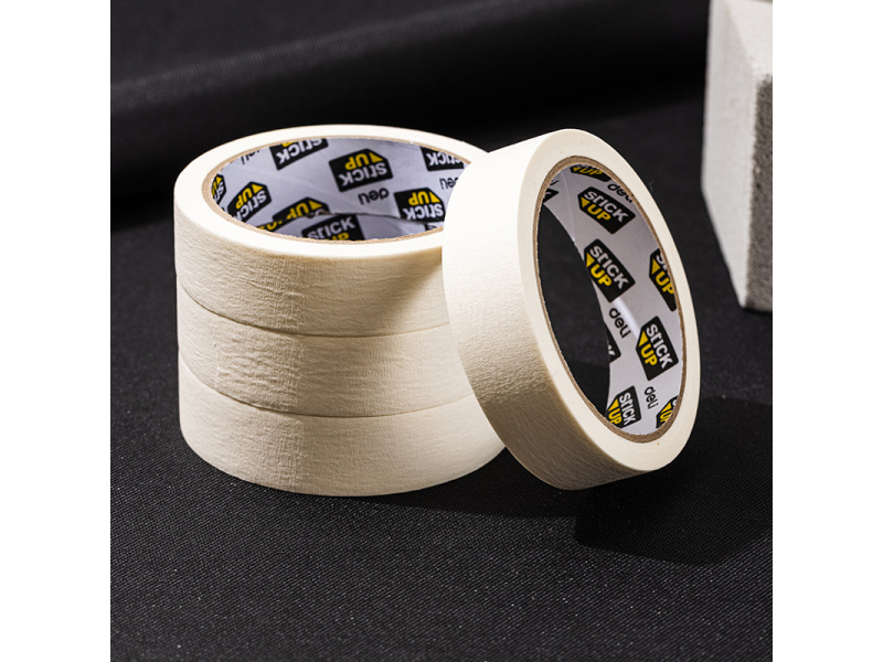 Maalriteip DELI 24mm x 18,2m 145mic valge - Pilt 5
