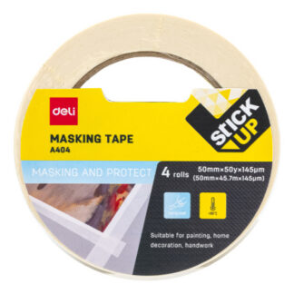 Maalriteip DELI 50mm x 45.7m 145mic valge