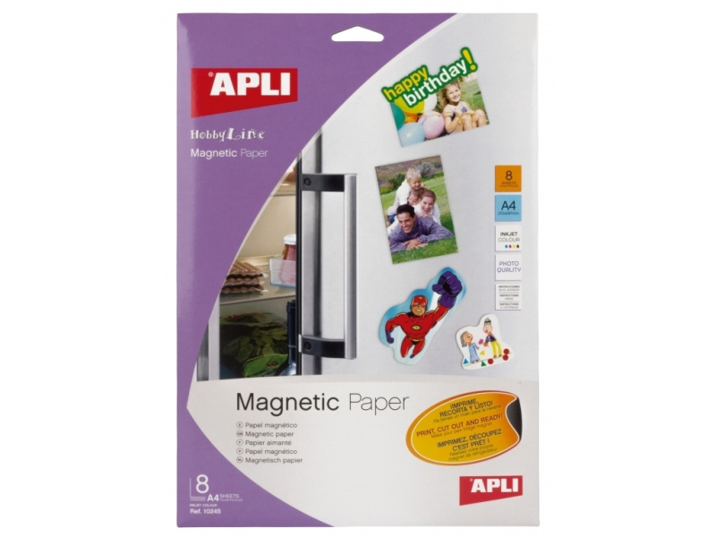Magnetpaber Apli Magnetic 10245 640g 8 lehte Inkjet a4 fotopaber