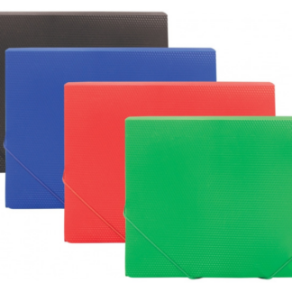 Mapp nurgakummiga College A4 plastik assortii