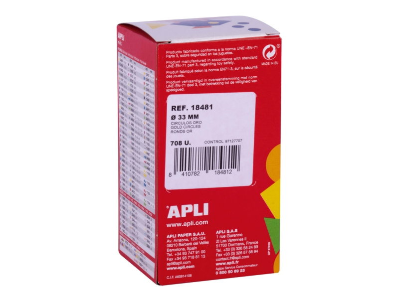 Markeerimispunktid Apli Ø 33mm kuldne - Pilt 3