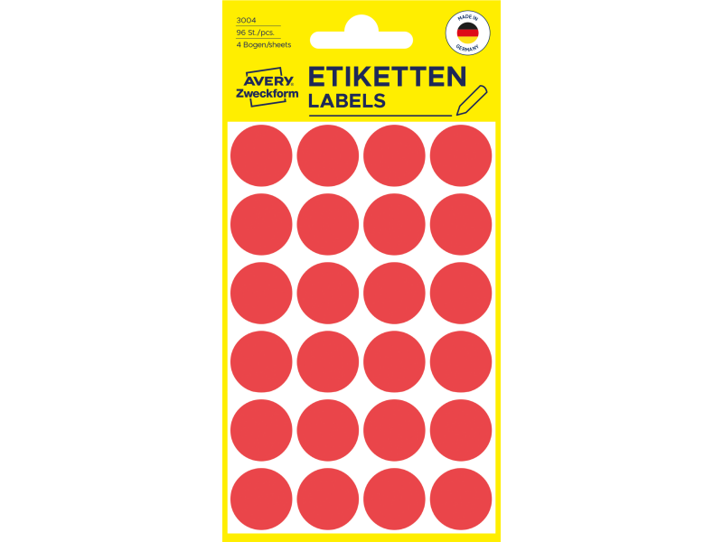 Markeerimispunktid Zweckform 3004 Ø18mm 96tk/pk punane - Pilt 2