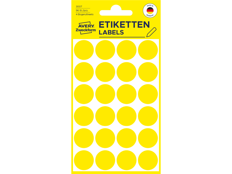 Markeerimispunktid Zweckform 3007 Ø18mm 96tk/pk kollane - Pilt 2