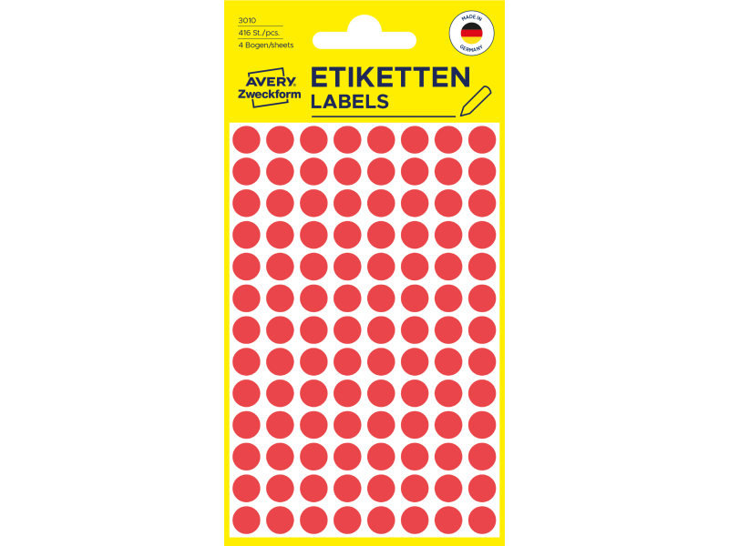 Markeerimispunktid Zweckform 3010 Ø8mm 416tk/pk punane - Pilt 2