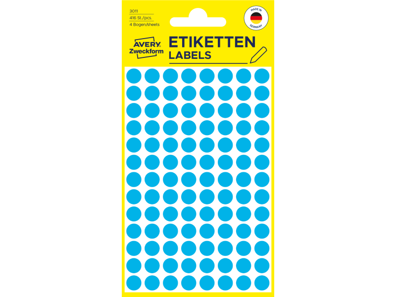 Markeerimispunktid Zweckform 3011 Ø8mm 416tk/pk sinine - Pilt 2