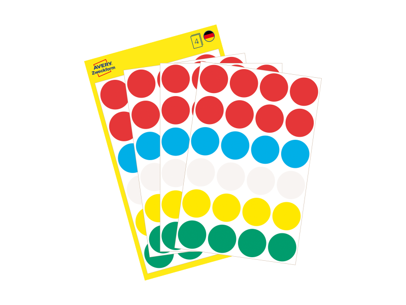 Markeerimispunktid Zweckform 3089 Ø18mm 96tk/pk assortii