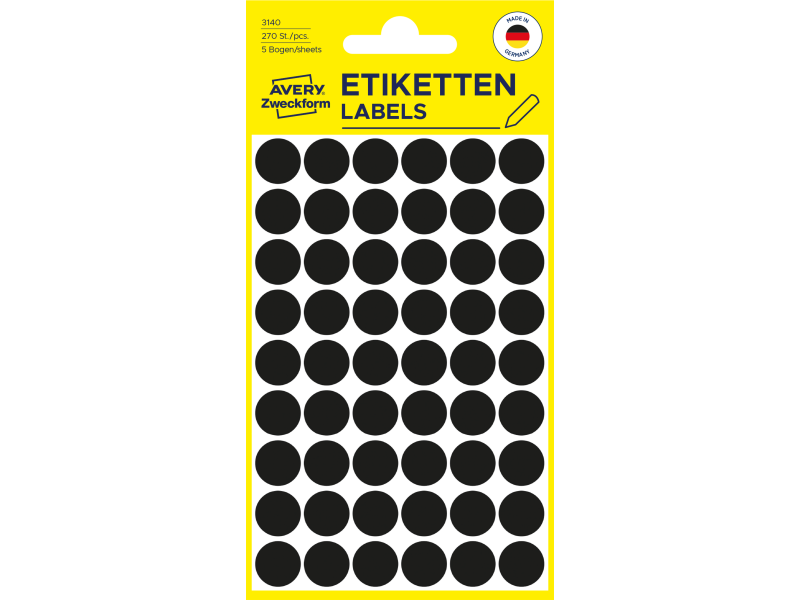 Markeerimispunktid Zweckform 3140 Ø12mm 270tk/pk must - Pilt 2