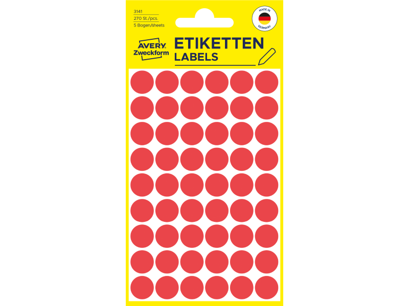 Markeerimispunktid Zweckform 3141 Ø12mm 270tk/pk punane - Pilt 2