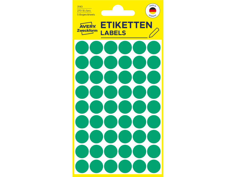 Markeerimispunktid Zweckform 3143 Ø12mm 270tk/pk roheline - Pilt 2