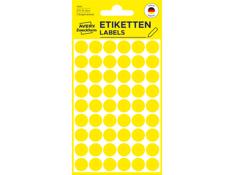 Markeerimispunktid Zweckform 3144 Ø12mm 270tk/pk kollane - Pilt 2