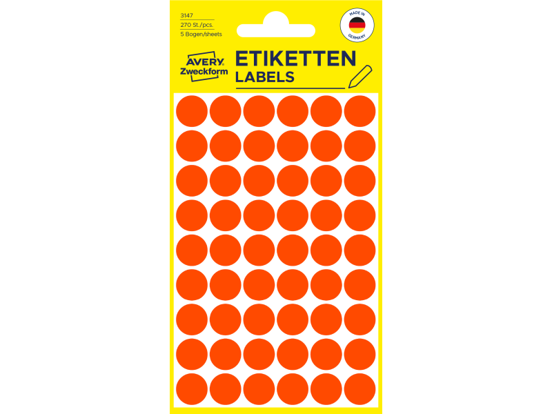 Markeerimispunktid Zweckform 3147 Ø12mm 270tk/pk neoonpunane - Image 2