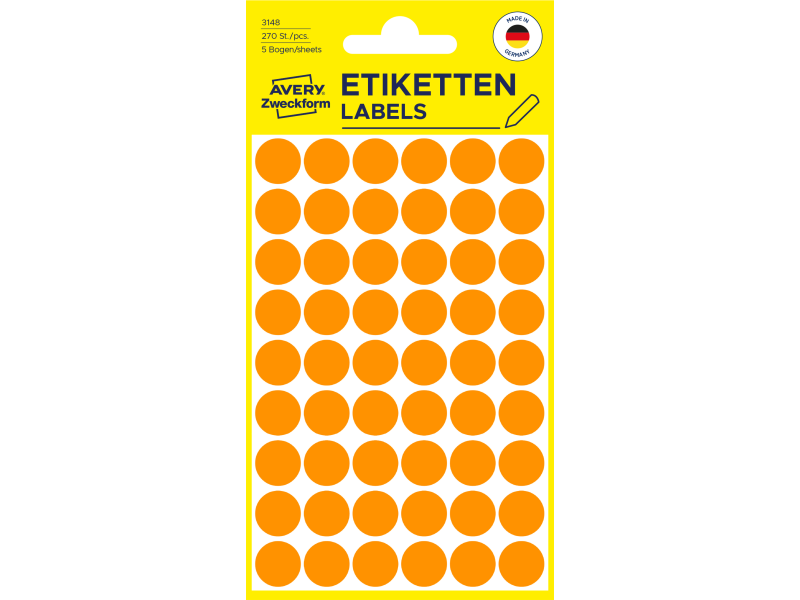 Markeerimispunktid Zweckform 3148 Ø12mm 270tk/pk neoonoranz - Pilt 2