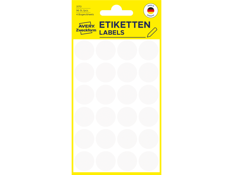 Markeerimispunktid Zweckform 3170 Ø18mm 96tk/pk valge - Pilt 2
