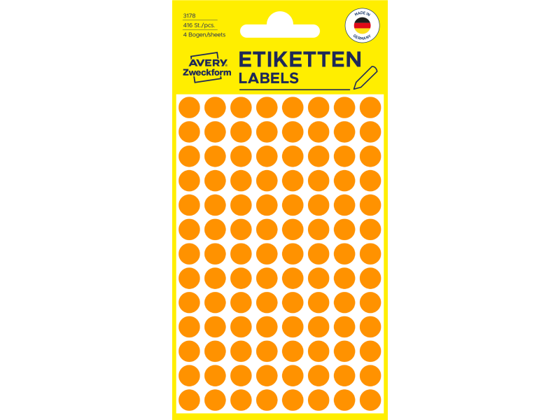 Markeerimispunktid Zweckform 3178 Ø8mm 416tk/pk neoonoranz - Pilt 2