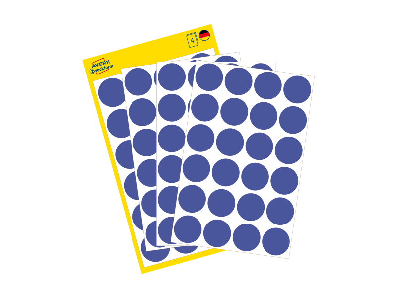 Markeerimispunktid Zweckform 3596 Ø18mm 96tk/pk sinine eemaldatav