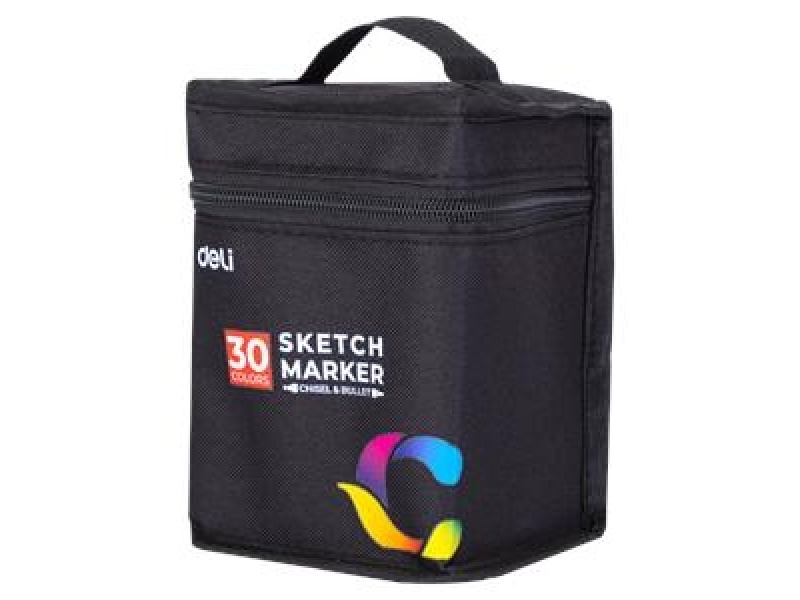 Marker DELI Sketch kahepoolsed 30-värvi - Pilt 2