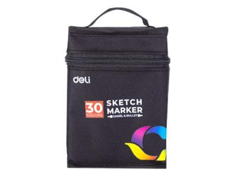 Marker DELI Sketch kahepoolsed 30-värvi - Pilt 3