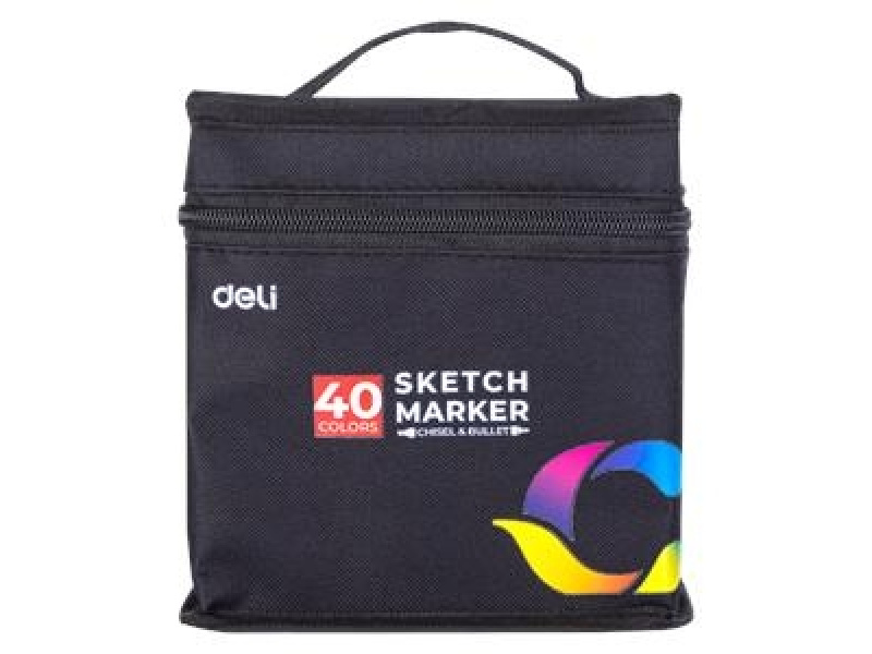 Marker DELI Sketch kahepoolsed 40-värvi — изображение 3