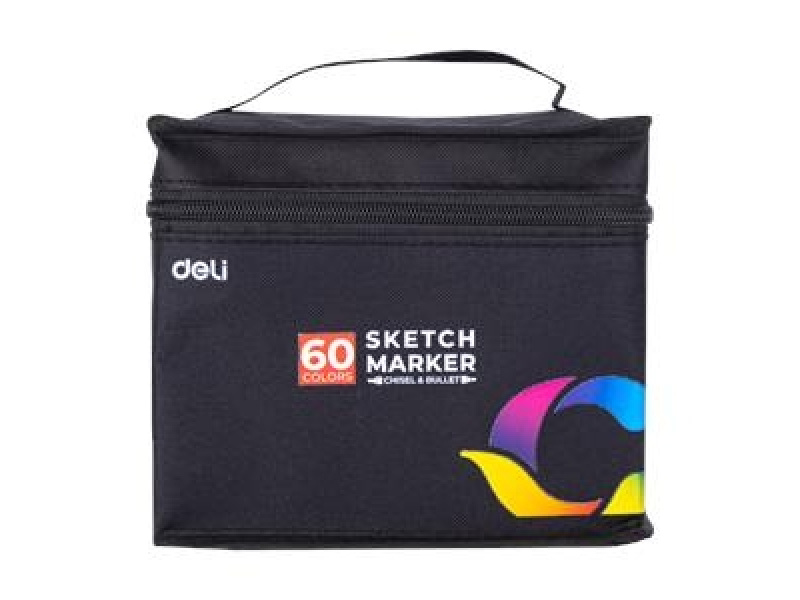 Marker DELI Sketch kahepoolsed 60-värvi - Image 3