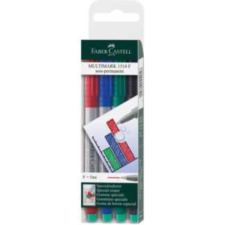 Marker Faber-Castell Multimark mitte permanentne F 4tk/pk