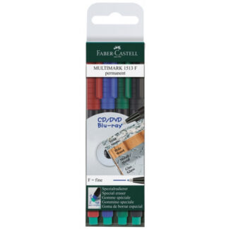 Marker Faber-Castell Multimark perm. F 4-värvi kompl