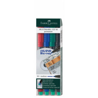 Marker Faber-Castell Multimark perm. M 1,0mm 4-värvi kompl