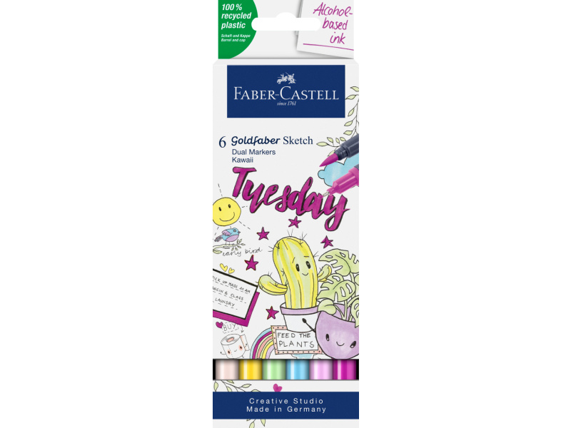 Marker Faber-Castell Sketch Goldfaber Kawaii 6-värvi