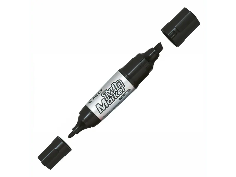 Marker Pilot Twin Jumbo must kahe otsaga, joone laius 1 mm / 3,5-6,5 mm