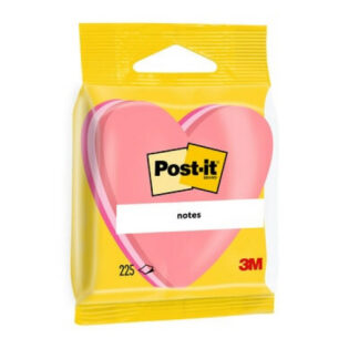 Märkmekuup 3M Post-it® südame kujuline   225L roosa