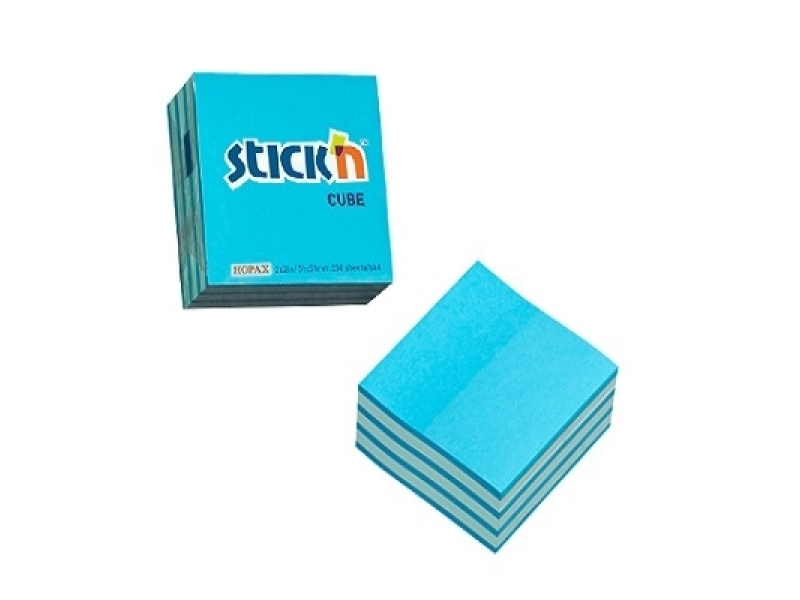 Märkmekuup StickN 21337 kaks värvi 51x51mm 250L neoonsinine
