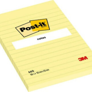 Märkmepaber 3M Post-it 102x152mm jooneline, kollane