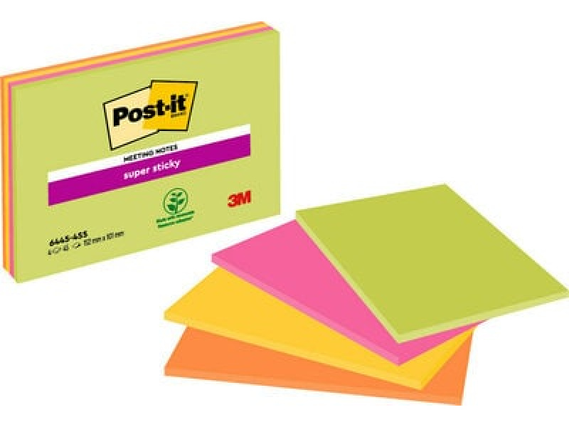 Märkmepaber 3M Post-it 152x101mm neoonvärvid