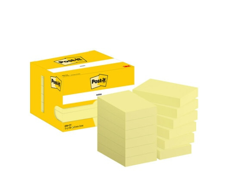 Märkmepaber 3M Post-it 51x76mmm kollane 12tk pakis