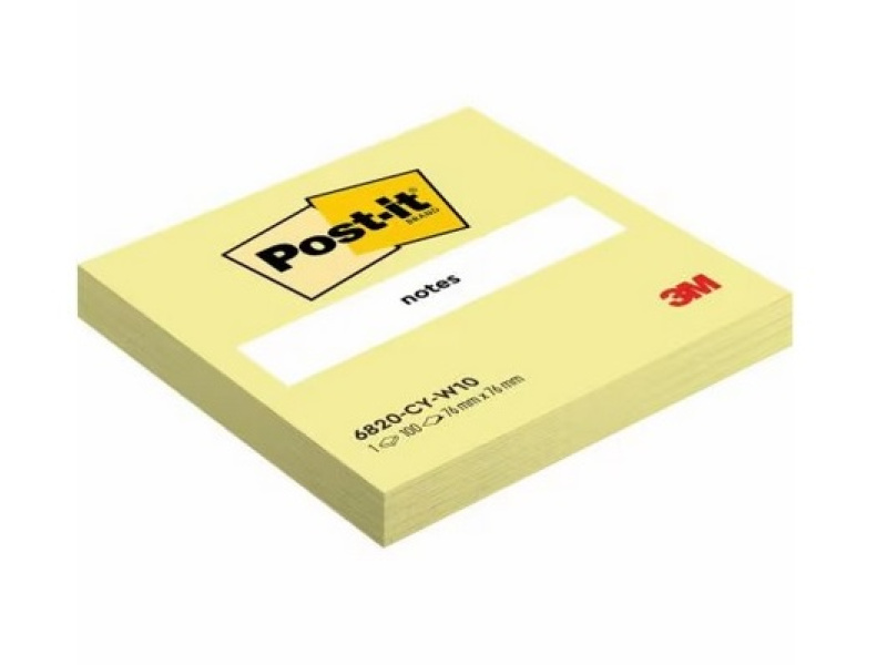 Märkmepaber 3M Post-it® 76mmx76mm 100L kollane