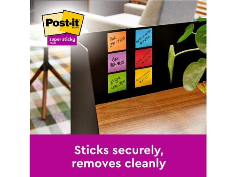 Märkmepaber 3M Post-it Super Sticky 76x76mm kollane 90 lehte - Pilt 2