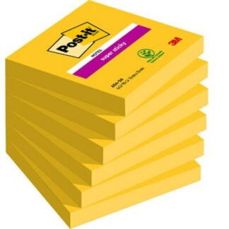 Märkmepaber 3M Post-it Super Sticky 76x76mm kollane 90 lehte