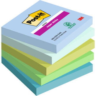 Märkmepaber 3M Post-it® Super Sticky Oasis 76mmx76mm 5tk/pk 90L