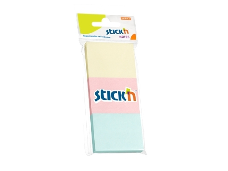 Märkmepaber StickN 21126 38x51mm 3x100L pastell assortii 3tk/pk blistris