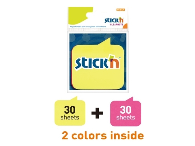 Märkmepaber Stick´N 21138 2x30L 76x76mm mull blistris